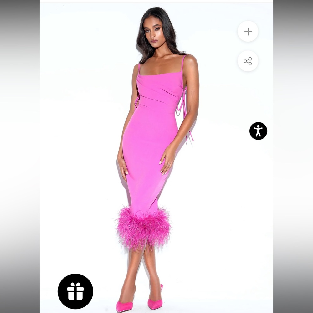 Miss circle Fuchsia Size S/M maxi dress